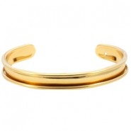 DQ Metalen basis armband voor 5mm koord/leer Goud